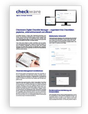 PDF-Flyer zur Checklisten-Software Checkware